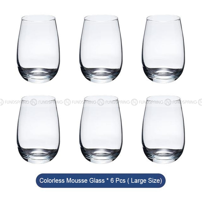 Lead Free Glass Tumblers Set of 6 Water Glass Beer Milk Juice Cups Lead Free Glass Tumblers Set of 6 Water Glass Beer Milk Juice Cups