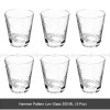 Tumbler Glass Set of 6 Transparent Hammer Golden Rim Water Cup Tumbler Glass Set of 6 Transparent Hammer Golden Rim Water Cup