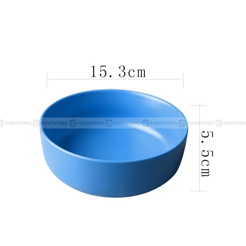Nordic Matt Blue Tableware Ceramic Dinnerware Round and Irregular Plate Nordic Matt Blue Tableware Ceramic Dinnerware Round and Irregular Plate