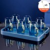Blue Haze Elegance: Glass Pitcher & Tumbler Set with Stylish Tray Blue Haze Elegance: Glass Pitcher & Tumbler Set with Stylish Tray