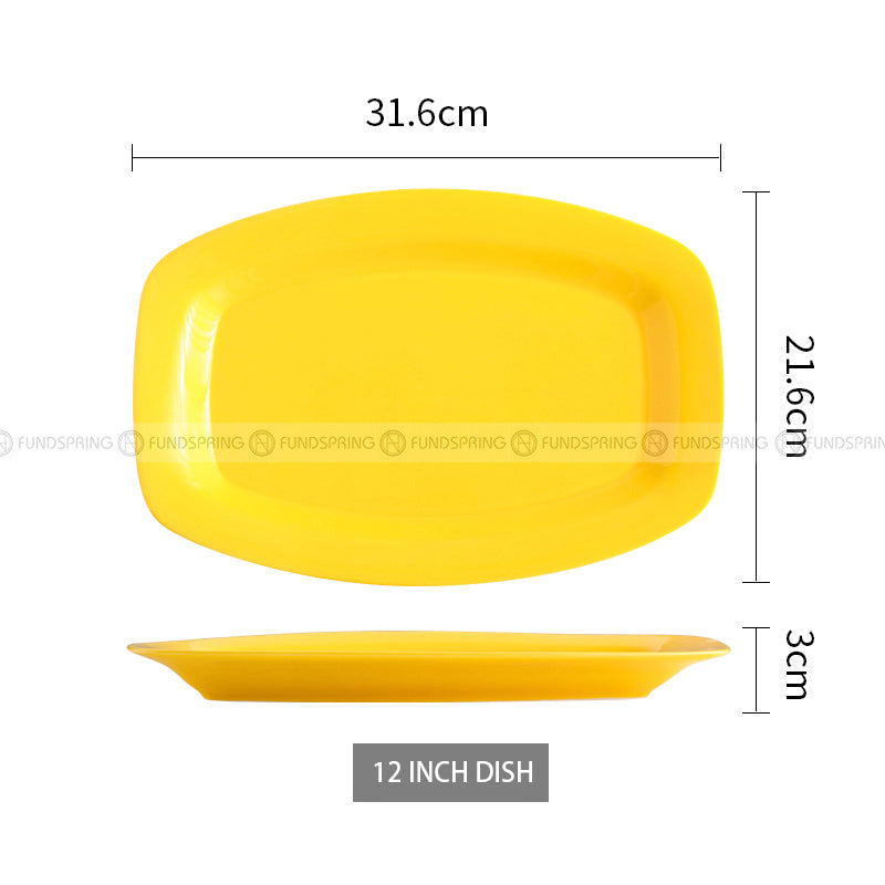 Nordic Ceramic Dinnerware Oval Plate Porcelain Colors Dishes 12" Nordic Ceramic Dinnerware Oval Plate Porcelain Colors Dishes 12"