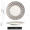 Nordic White-grey-gold Dinner Plate Weiss Series Ceramic Electroplating Shallow Plate Nordic White-grey-gold Dinner Plate Weiss Series Ceramic Electroplating Shallow Plate