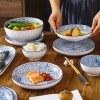Harmony in Design: 40-Piece Vertical Pattern Underglaze Ceramic Dinnerware Set