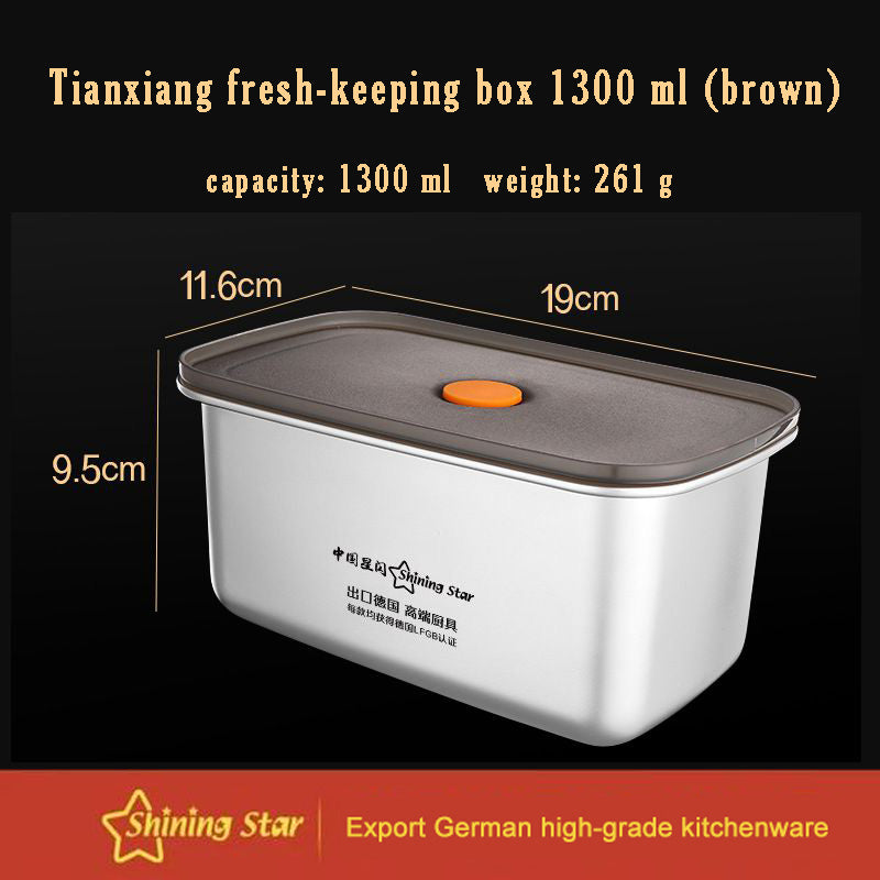 304 Stainless Steel Food Grade Fresh-keeping Box Storage Box Lunch Box 304 Stainless Steel Food Grade Fresh-keeping Box Storage Box Lunch Box