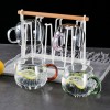 Transparent Glass Ware Set Heat Resistant Mugs With Colorful Handle Transparent Glass Ware Set Heat Resistant Mugs With Colorful Handle