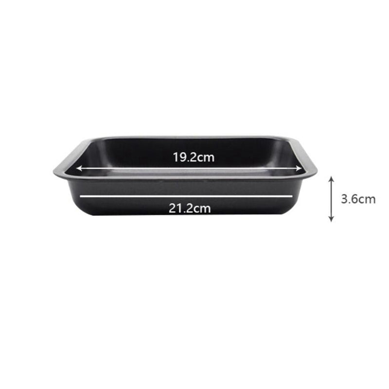 7.5-Inch Square Baking Pan Cake Bread Mold Black Non-stick Bakeware 7.5-Inch Square Baking Pan Cake Bread Mold Black Non-stick Bakeware