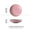 Kiln Change Ceramic Round Deep Plate Soup Plate Shallow Bowl Kiln Change Ceramic Round Deep Plate Soup Plate Shallow Bowl