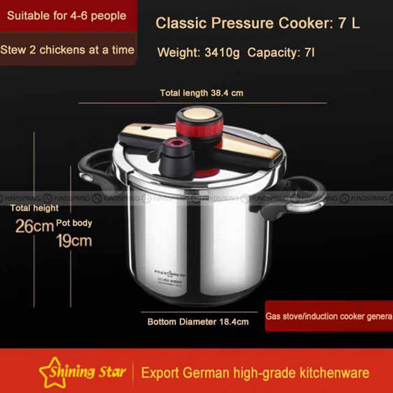 304 Stainless Steel Pressure Cooker Cooking Pot Pressure Cooker 304 Stainless Steel Pressure Cooker Cooking Pot Pressure Cooker