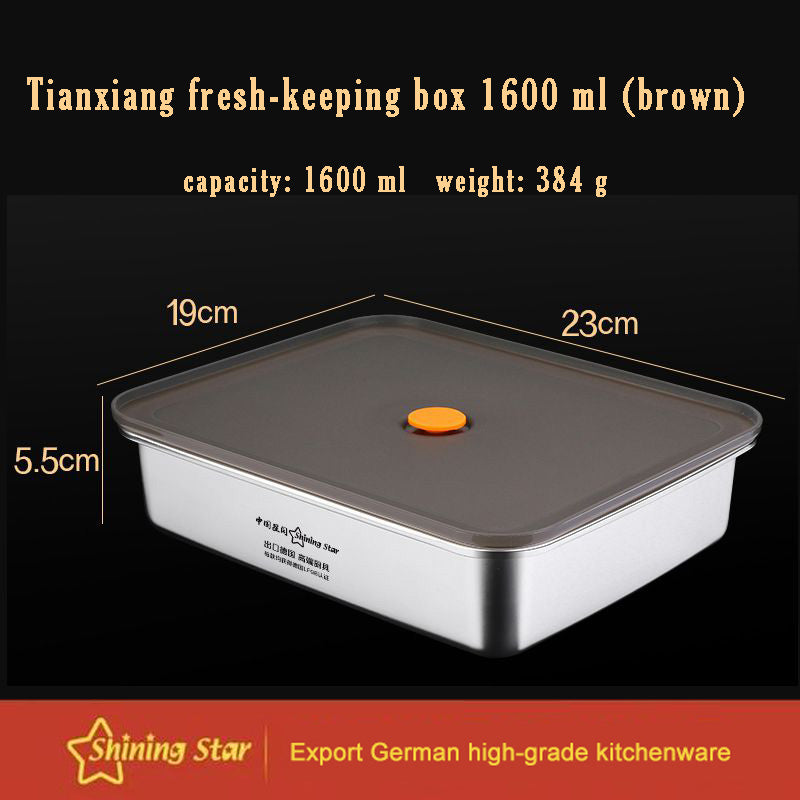 304 Stainless Steel Food Grade Fresh-keeping Box Storage Box Lunch Box 304 Stainless Steel Food Grade Fresh-keeping Box Storage Box Lunch Box