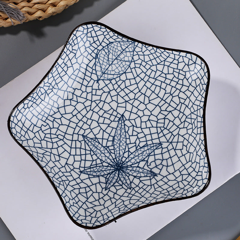 Japanese Elegance Ceramic Dinner Plates - Set of Underglaze Serve Plates Japanese Elegance Ceramic Dinner Plates - Set of Underglaze Serve Plates