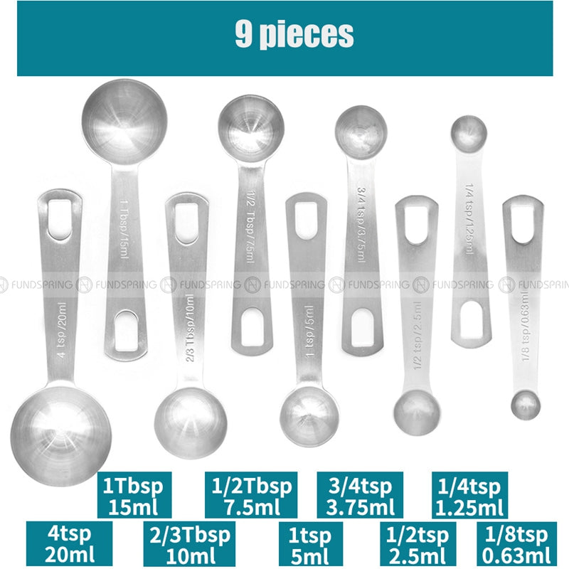 Stainless Steel Baking Scale Measuring Spoon Set Calipers Stir Bar Stainless Steel Baking Scale Measuring Spoon Set Calipers Stir Bar
