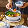 Harmony in Design: 40-Piece Vertical Pattern Underglaze Ceramic Dinnerware Set