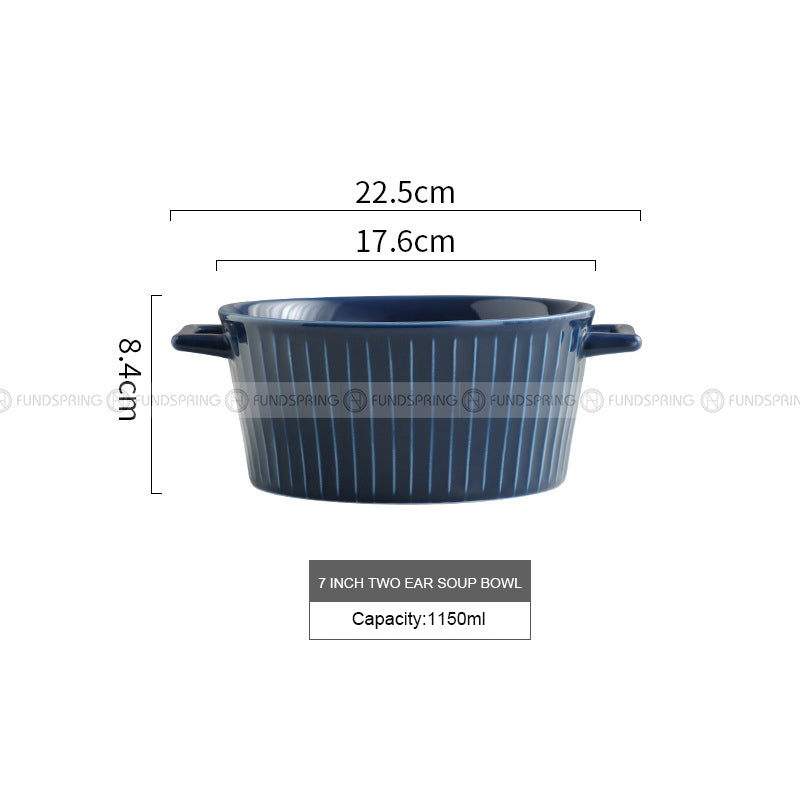 Nordic Tableware Vertical Stripes Dinnerware Ceramic Bowls Plates Nordic Tableware Vertical Stripes Dinnerware Ceramic Bowls Plates