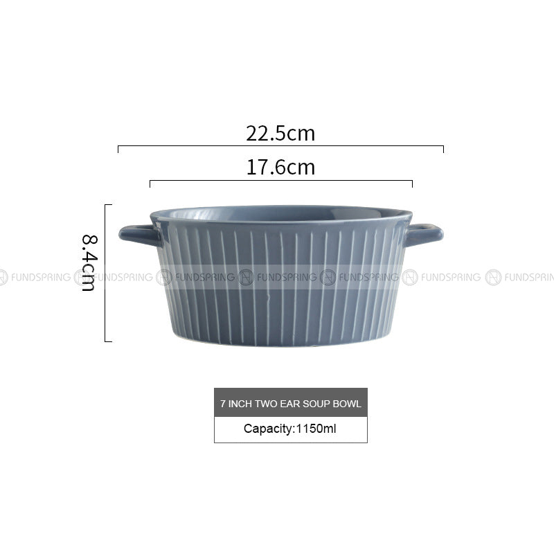 Nordic Tableware Vertical Stripes Dinnerware Ceramic Bowls Plates Nordic Tableware Vertical Stripes Dinnerware Ceramic Bowls Plates