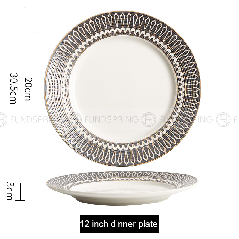 Weiss Series Straw Hat Dish Restaurant Dinnerware Shallow Plate Weiss Series Straw Hat Dish Restaurant Dinnerware Shallow Plate