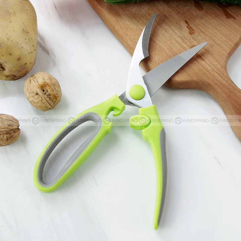 Long Blade Shears Stainless Steel Kitchen Food Scissors with Lock