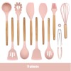 Sophisticated Silicone Kitchenware Set with Wooden Handles for Culinary Excellence Sophisticated Silicone Kitchenware Set with Wooden Handles for Culinary Excellence