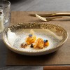 Fafartc Gypsophila Series Dinnerware Ceramic Dining Plate Flat Plate Gold-white Shallow Bowl