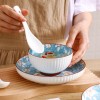 Snow Sakura Veritcal Pattern Tableware Ceramic Dinnerware Set