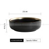 Simplicity Ceramic Tableware Black White With Gold Rim Plates Bowls Simplicity Ceramic Tableware Black White With Gold Rim Plates Bowls