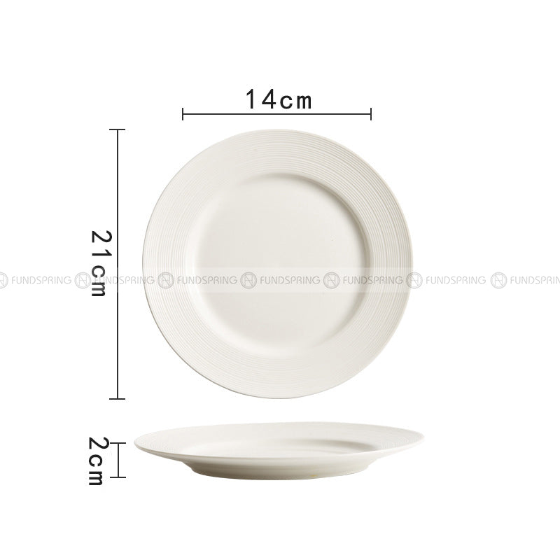 Designer Tableware Collection Weiss Series Ceramic Dish White Plate Designer Tableware Collection Weiss Series Ceramic Dish White Plate