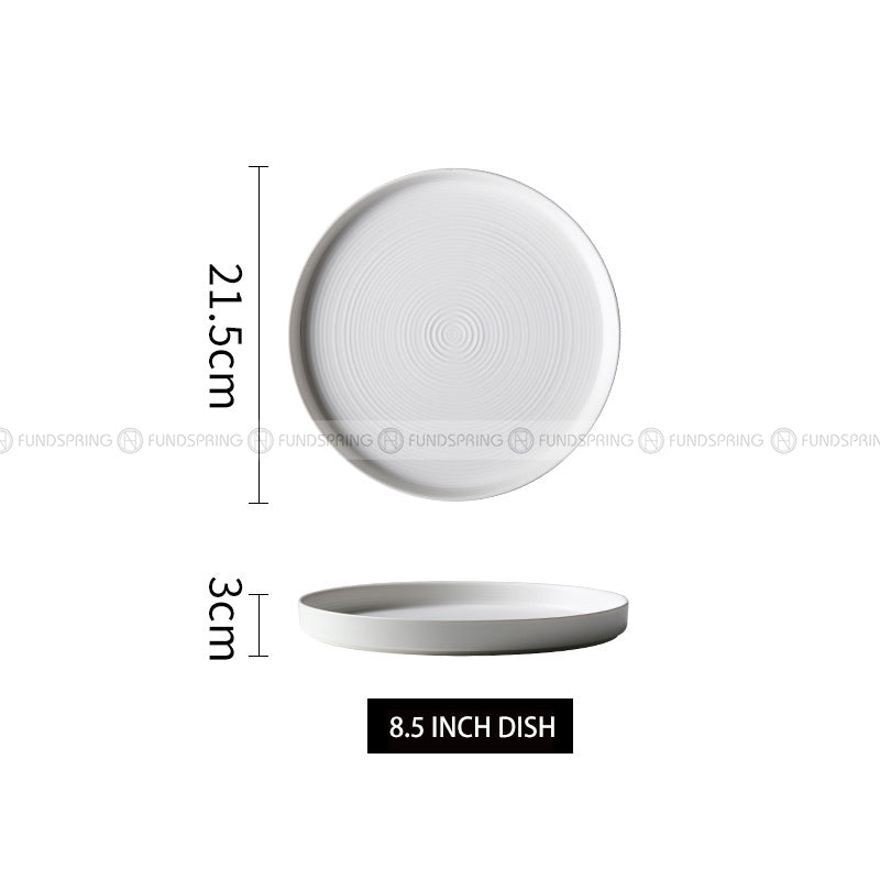 Minimalism Ceramic Tableware Dinnerware Dish Deep Plate Flat Plate Minimalism Ceramic Tableware Dinnerware Dish Deep Plate Flat Plate