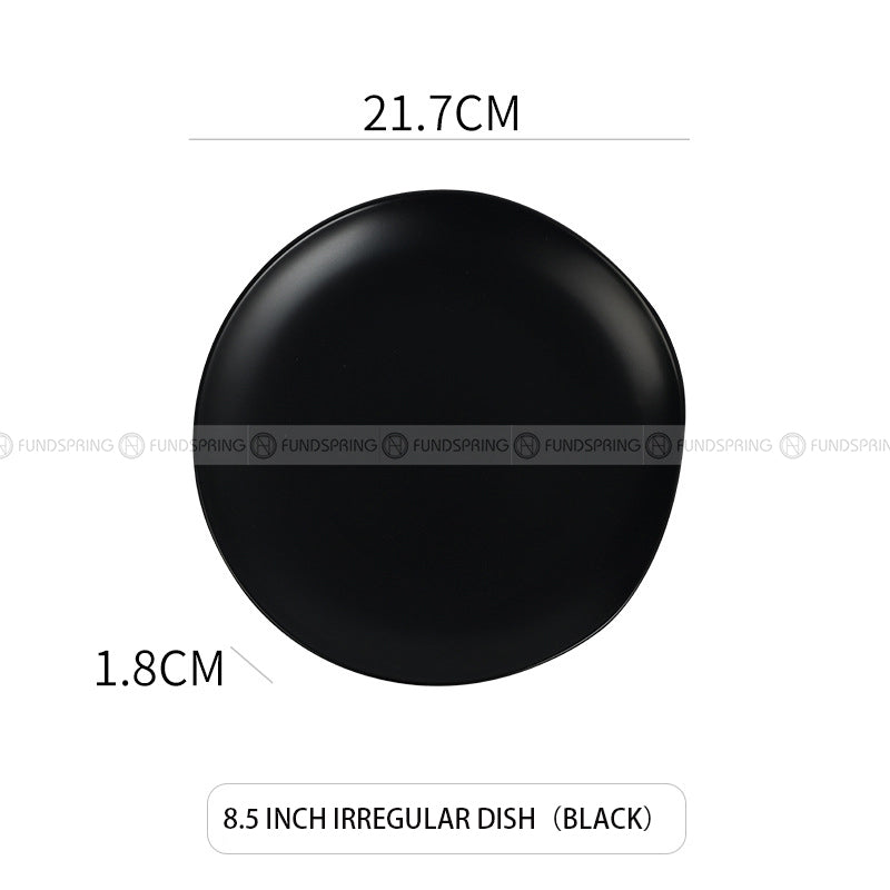 Ceramic Plate Round Shallow Plate Irregular Flat Plate Matte Plate Ceramic Plate Round Shallow Plate Irregular Flat Plate Matte Plate