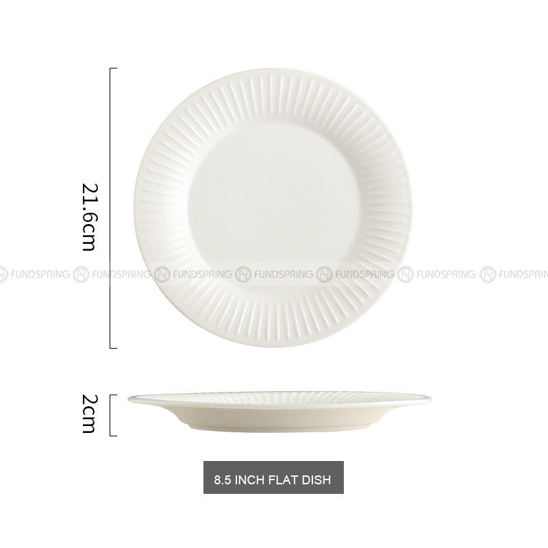 Nordic Tableware Vertical Stripes Dinnerware Ceramic Bowls Plates Nordic Tableware Vertical Stripes Dinnerware Ceramic Bowls Plates