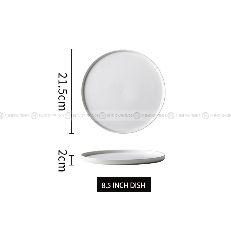 Minimalism Ceramic Tableware Dinnerware Dish Deep Plate Flat Plate Minimalism Ceramic Tableware Dinnerware Dish Deep Plate Flat Plate