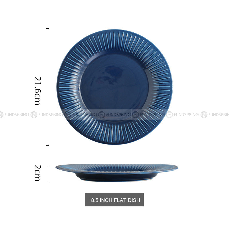 Nordic Tableware Vertical Stripes Dinnerware Ceramic Bowls Plates Nordic Tableware Vertical Stripes Dinnerware Ceramic Bowls Plates