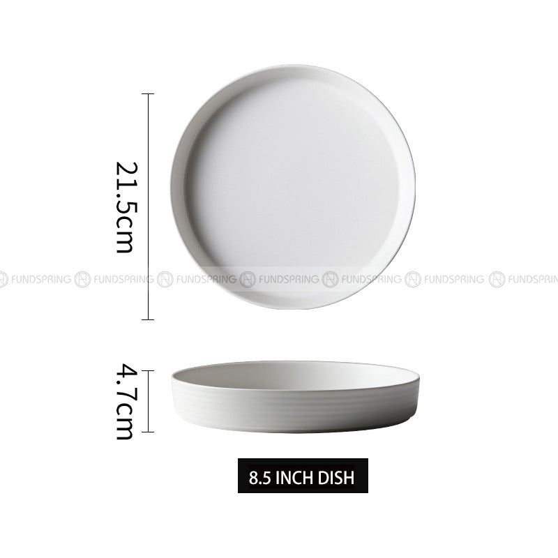 Minimalism Ceramic Tableware Dinnerware Dish Deep Plate Flat Plate Minimalism Ceramic Tableware Dinnerware Dish Deep Plate Flat Plate