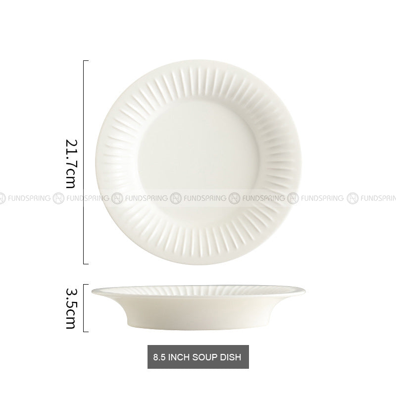 Nordic Tableware Vertical Stripes Dinnerware Ceramic Bowls Plates Nordic Tableware Vertical Stripes Dinnerware Ceramic Bowls Plates