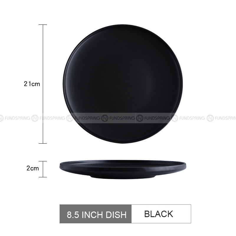 Nordic Ceramic Flat Plate Fruit Salad Plate Matte Shallow Plate Nordic Ceramic Flat Plate Fruit Salad Plate Matte Shallow Plate