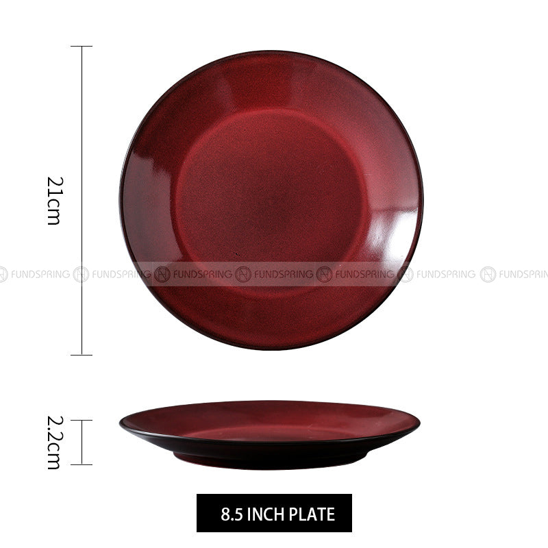 Ceramic Shallow Plate Dinner Plate Round Flat Plate Serving Plates Ceramic Shallow Plate Dinner Plate Round Flat Plate Serving Plates