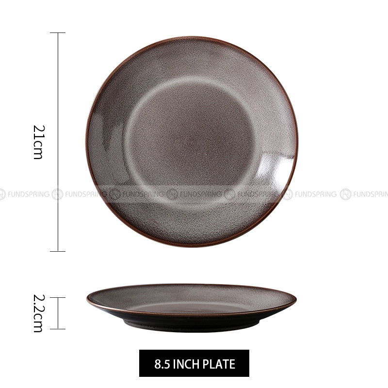 Ceramic Shallow Plate Dinner Plate Round Flat Plate Serving Plates Ceramic Shallow Plate Dinner Plate Round Flat Plate Serving Plates