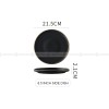 Ceramic Round Plate With Golden Edge Frosted Black Plates Flat Plates Ceramic Round Plate With Golden Edge Frosted Black Plates Flat Plates