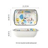 Hand-Drawn Doodle Ceramic Bowls and Plates - Household Dinnerware Hand-Drawn Doodle Ceramic Bowls and Plates - Household Dinnerware