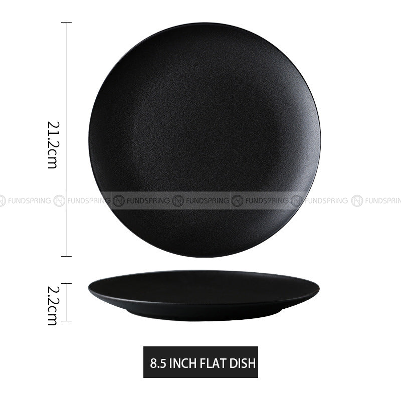 Frosted Tableware Black Ceramic Dinnerware Untensils Bowls Plates Frosted Tableware Black Ceramic Dinnerware Untensils Bowls Plates