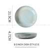 Kiln Change Ceramic Round Deep Plate Soup Plate Shallow Bowl Kiln Change Ceramic Round Deep Plate Soup Plate Shallow Bowl