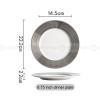 Designer Tableware Collection Weiss Series Sliver/White Dinner Plate Designer Tableware Collection Weiss Series Sliver/White Dinner Plate