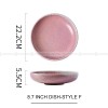Kiln Change Ceramic Round Deep Plate Soup Plate Shallow Bowl Kiln Change Ceramic Round Deep Plate Soup Plate Shallow Bowl