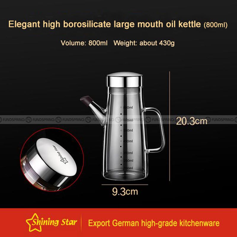 High Borosilicate Glass Oil Pot Seasoning Bottle Soy Sauce Bottle High Borosilicate Glass Oil Pot Seasoning Bottle Soy Sauce Bottle