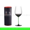 Bordeaux/Burgundy Stemware Goblet Glass With Colorful Cup Handle Bordeaux/Burgundy Stemware Goblet Glass With Colorful Cup Handle