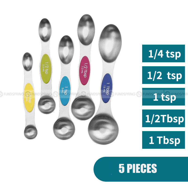 Stainless Steel Baking Scale Measuring Spoon Set Magnetic Attraction Stainless Steel Baking Scale Measuring Spoon Set Magnetic Attraction