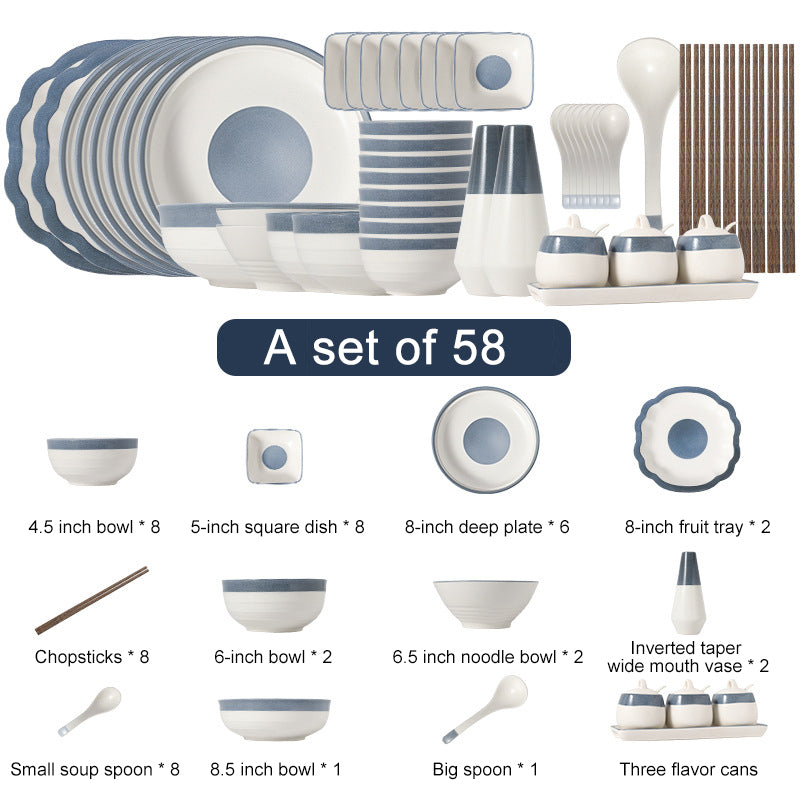 Minimalist Japanese Style Household Tableware Set - Fresh Dinnerware Set Minimalist Japanese Style Household Tableware Set - Fresh Dinnerware Set
