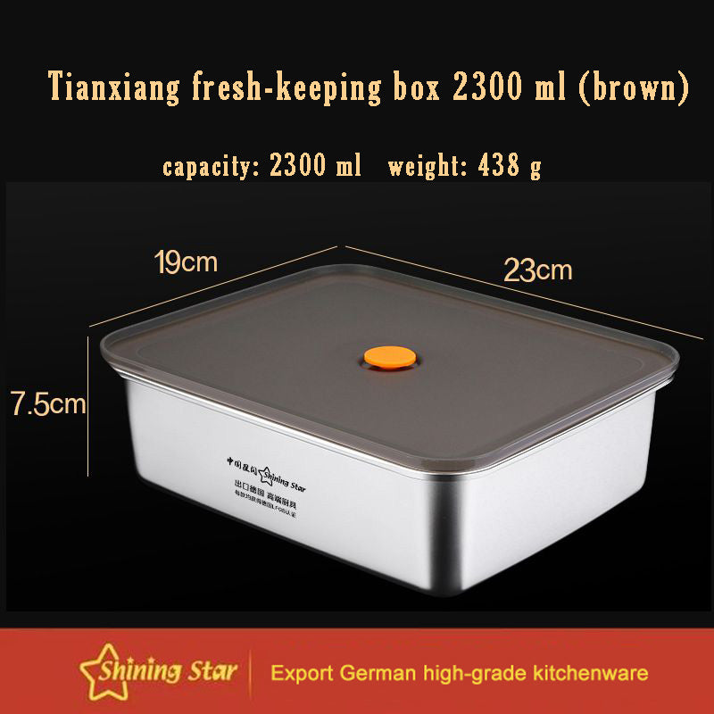 304 Stainless Steel Food Grade Fresh-keeping Box Storage Box Lunch Box 304 Stainless Steel Food Grade Fresh-keeping Box Storage Box Lunch Box
