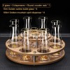 Golden Elegance: Baijiu Glass Spirit Cups Ensemble with Dispenser and Rack