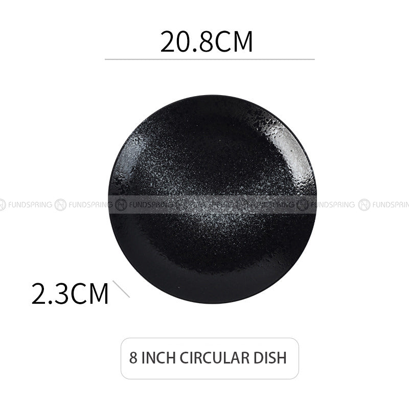 Japanese Ceramic Plate Gradient Glaze Dinnerware 6/8/10 Inches Shallow Plate Japanese Ceramic Plate Gradient Glaze Dinnerware 6/8/10 Inches Shallow Plate