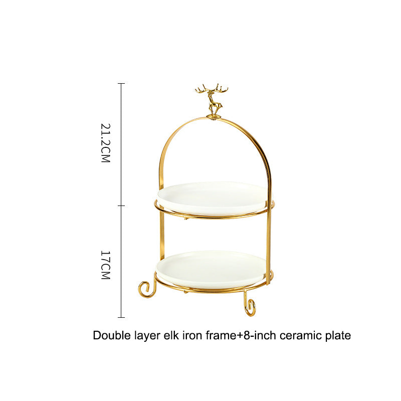 Elegant Ceramic Afternoon Tea Snack Tray: Sophisticated Dessert Table Display Rack Elegant Ceramic Afternoon Tea Snack Tray: Sophisticated Dessert Table Display Rack