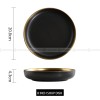 Simplicity Ceramic Tableware Black White With Gold Rim Plates Bowls Simplicity Ceramic Tableware Black White With Gold Rim Plates Bowls